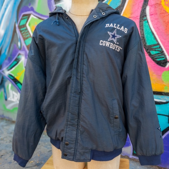 DALLAS COWBOYS NFL Vintage Puffer Jacket Size Large | Unique retro embroidery - Picture 4 of 14